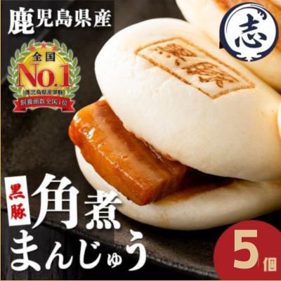 ふるさと納税 志布志市 レンジでお手軽!黒豚角煮まんじゅう5個