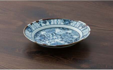 有田焼 渕錆藍華牡丹地紋様図 24cm 皿 ～華一園シリーズ～【西山錦華堂】食器 器 うつわ 皿 プレート 牡丹 手描き 55000円 fp009