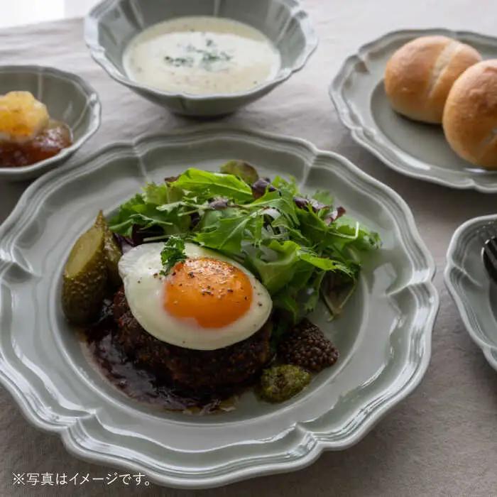 【波佐見焼】ombre de fleur プレートL ロイヤルグレー 2枚セット 食器 皿【翔芳窯】[FE365]