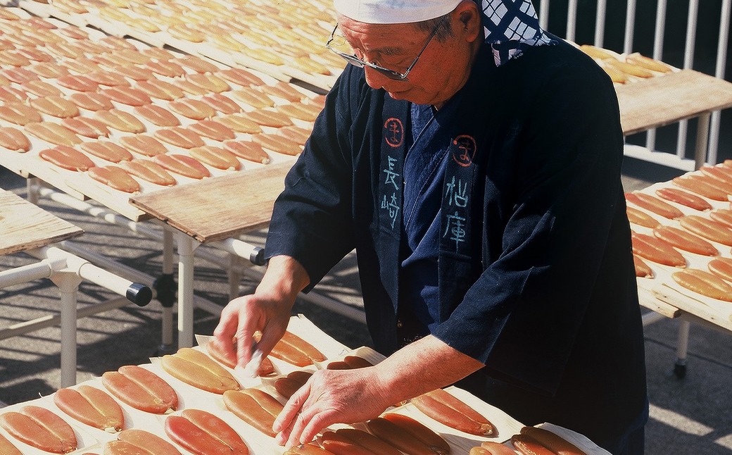 【7営業日以内発送】長崎伝統の味 からすみ 90g 桐箱入り ／ カラスミ 魚卵 つまみ 鰡 ボラ ぼら 珍味 九州 長崎県 長崎市 冷蔵
