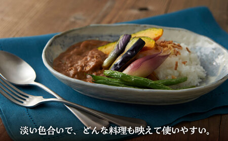 【美濃焼】オーバルカレー皿 4枚セット 刷毛目【丸利玉樹利喜蔵商店】食器 皿 深皿 楕円皿 プレート オーバル オーバルプレート カレー皿 パスタ皿 セット 食器セット レンジ対応 レンジ可 食洗器対