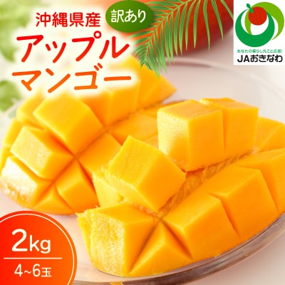 【2027年6月下旬から順次発送・訳あり】JAおきなわ厳選 アップルマンゴー2.0kg(4〜6玉)【配送不可地域：離島】【1724296】