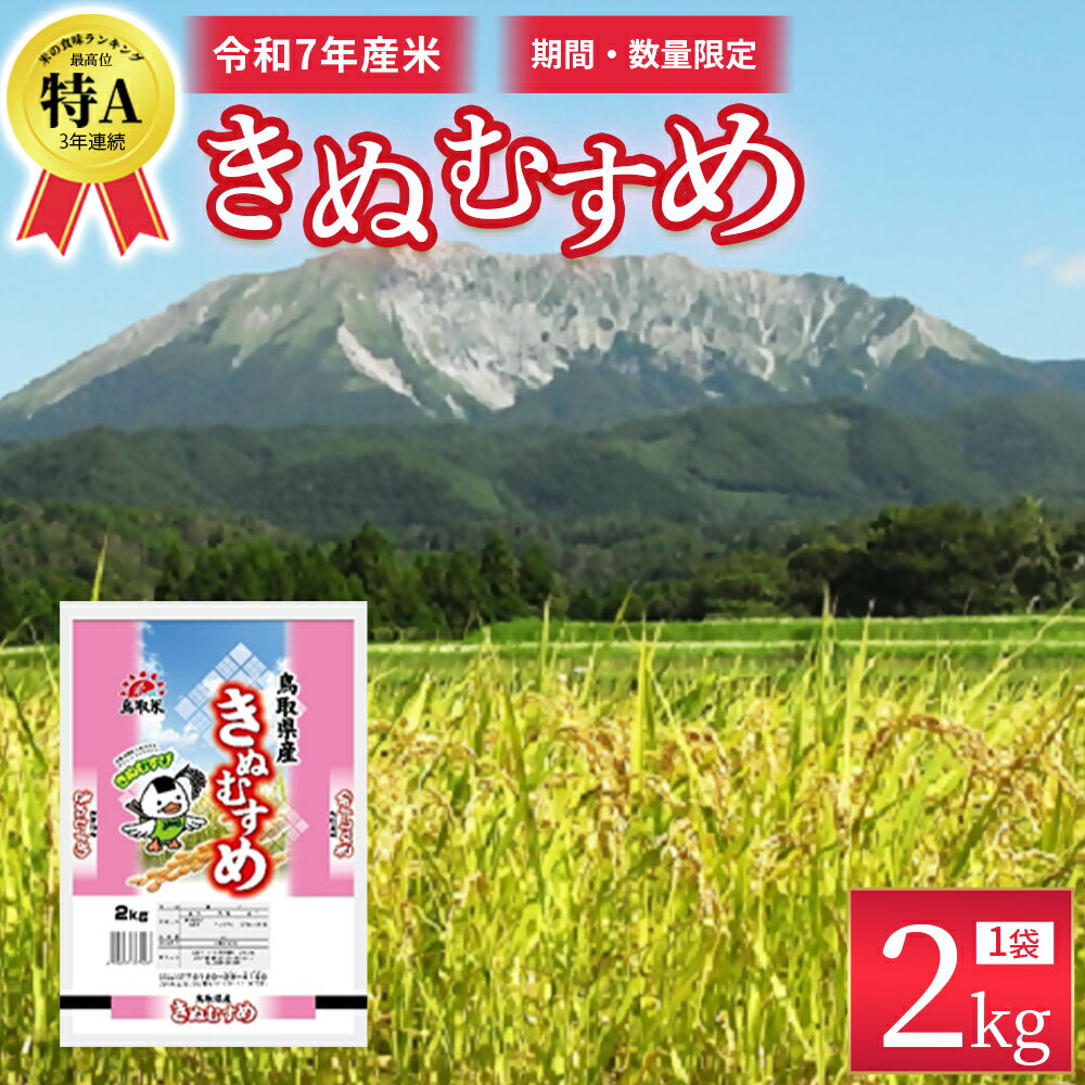 【ふるさと納税】【数量限定】【令和7年産米】鳥取県産 きぬむすめ （2kg) パールライス 令和7年産米 精米 お米 米 こめ コメ 白米 ブランド 米2キロ きぬむすめ