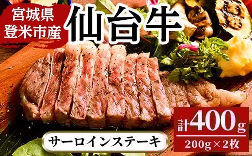 
            仙台牛 サーロインステーキ 400g(200g×2枚) 登米市産 牛肉 お肉 にく 宮城県産 バーベキュー【三塚牧場】tm028
          