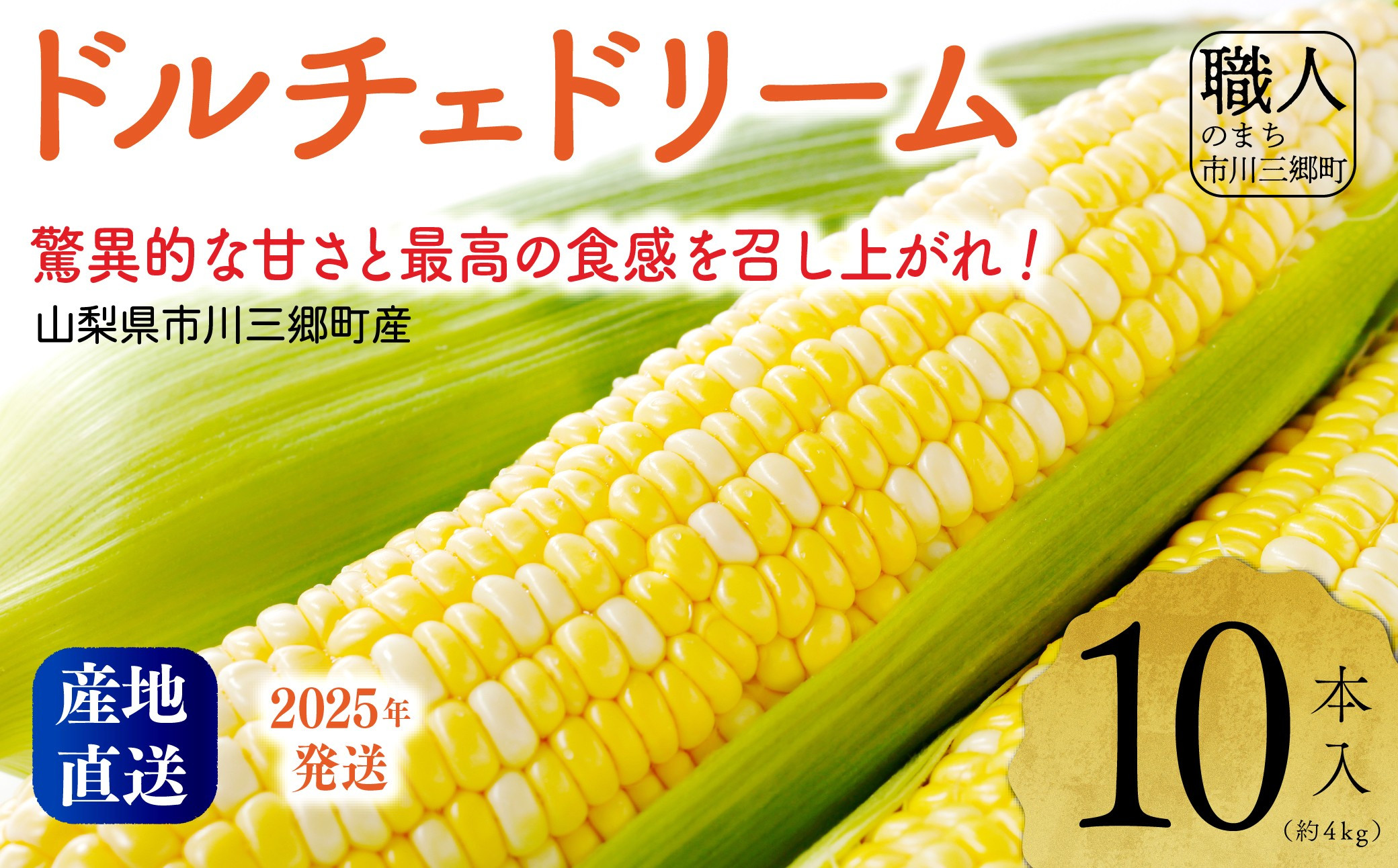 
            2025年発送！【山梨県市川三郷町産】Inakakara「ドルチェドリーム」10本入[5839-2165]
          