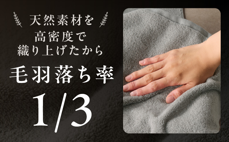 世界最高峰のタオル nei  ハンドタオル ３枚 グレー【ホテル仕様 上質 厚手 吸水性 たおる ギフト 国産 泉州タオル】 015B738
