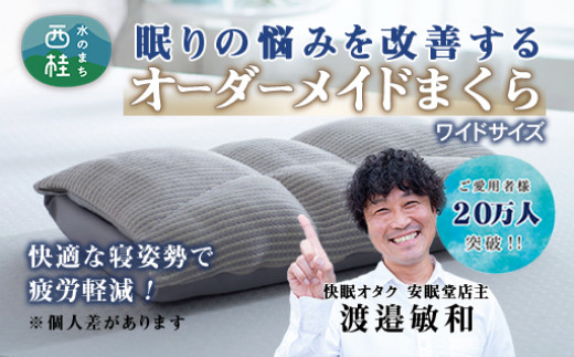 
No.351 【ワイドサイズ】眠りのお悩みを解決するプレミアムなオーダーメイドまくらのギフト券 ／ チケット 枕 マクラ 安眠 山梨県
