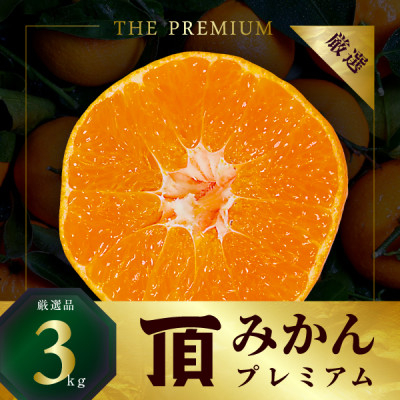 
三代目の 頂みかん THEプレミアム＜ 小玉 サイズ ＞ 3kg ＜C31-32＞_ みかん 蜜柑 ミカン フルーツ 果物 くだもの 人気 美味しい 柑橘類 柑橘 愛媛県 八幡浜市 ふるさと 【1424406】
