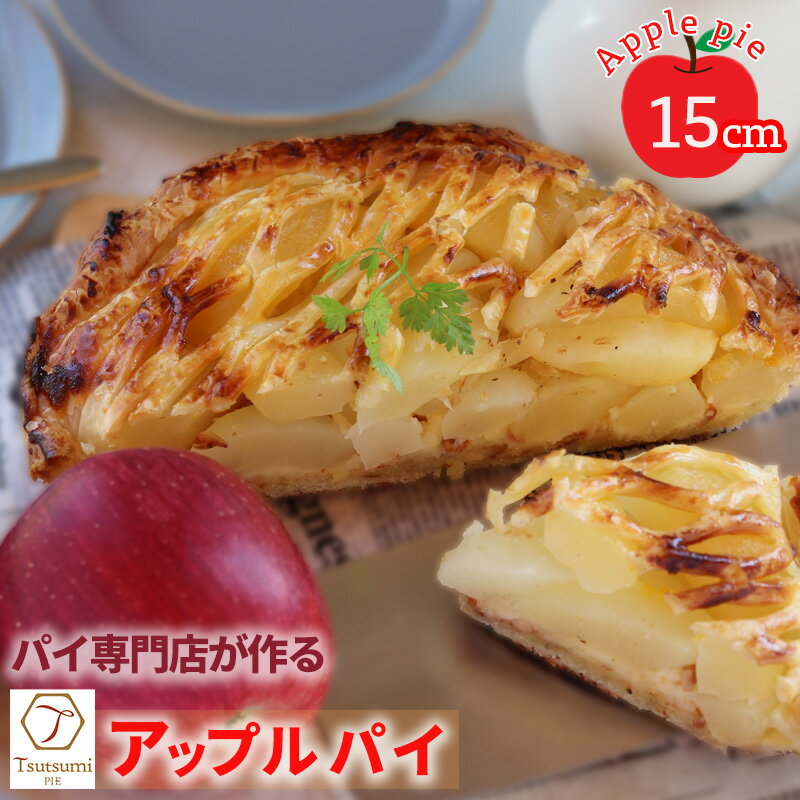 【ふるさと納税】 パイ専門店 一番 人気 アップルパイ ホール 直径 15cm 4から5人分｜ りんご アップル パイ パイ生地 焼き菓子 スイーツ 母の日 ギフト プレゼント おすそ分け スイーツ お菓子 おやつ 母の日 贈り物 グルメ ギフトおすすめ ハンドメイド 手作り 愛媛 松山