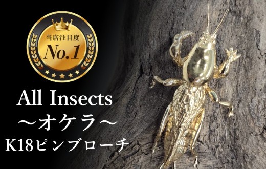 
                  【18金ピンブローチ】オケラ　幻の昆虫アートジュエリーAll insects【個数限定】CB-70
                