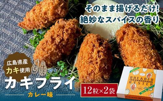 ＼寄附額改定／　広島県産 カキフライ(カレー)12粒×2袋