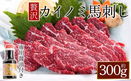 貝の身（カイノミ）赤身馬刺し300g 専用醤油付き150ml×1本 桜屋 熊本県 阿蘇市