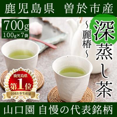 ふるさと納税 曽於市 <お茶生産量日本一の鹿児島県産!>小さいお茶屋の深蒸し茶〜麗椿〜700g!