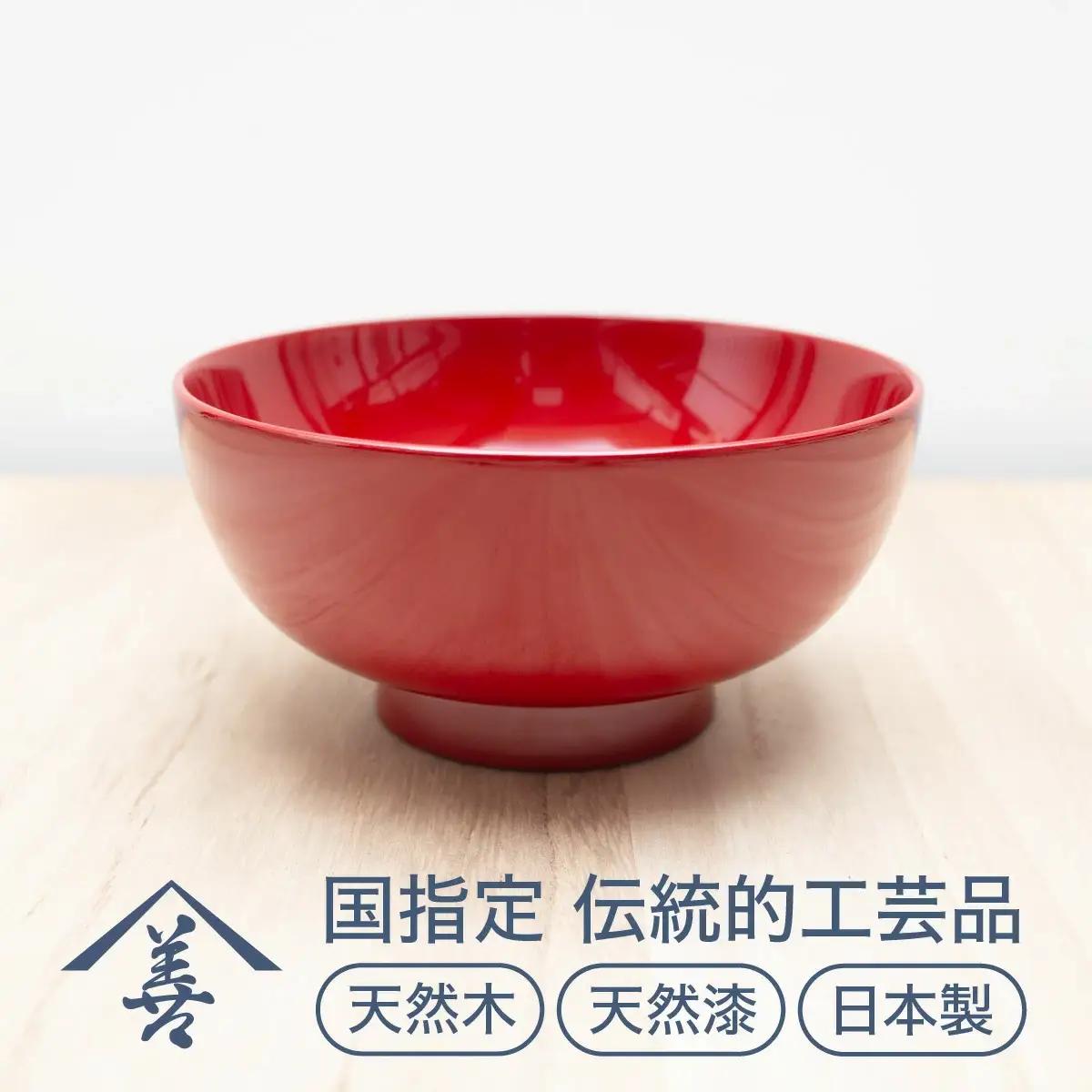 川連漆器 東京汁椀 お椀 朱 天然木 天然漆 漆器 [K9202]