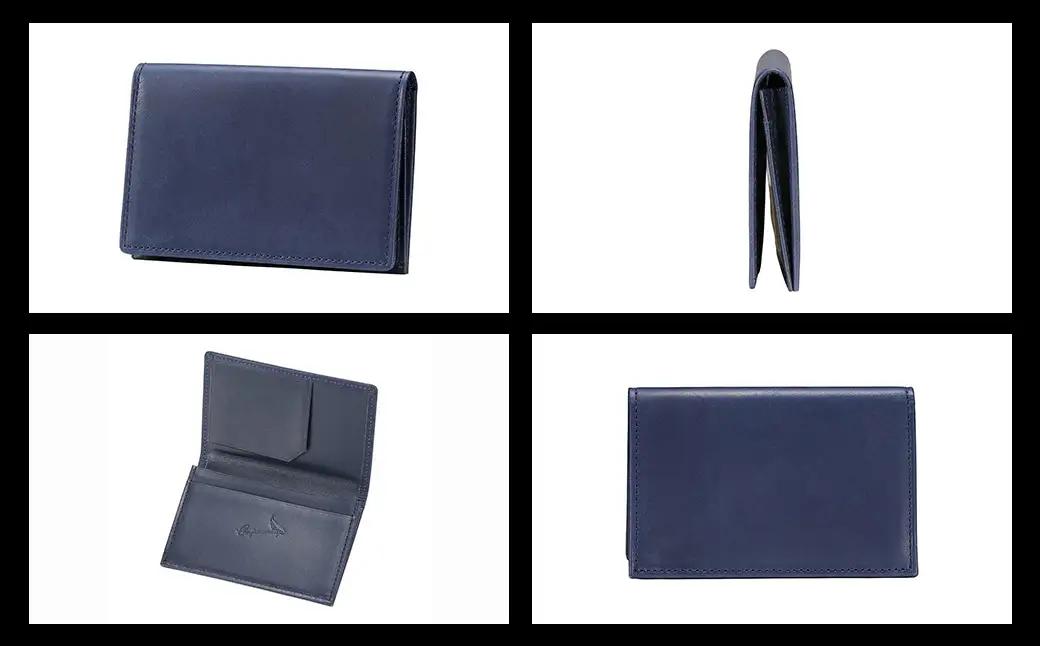 豊岡財布 craftsmanship AI（藍）Card Case CW013 勝色 / 名刺入れ メンズ レディース カードケース カード入れ 牛皮革 本革 高級 おしゃれ ビジネス 本藍染め ネイ