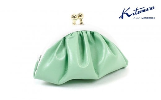 小銭入れ　(PH0759) ライトグリーン／ホワイト〈キタムラ〉