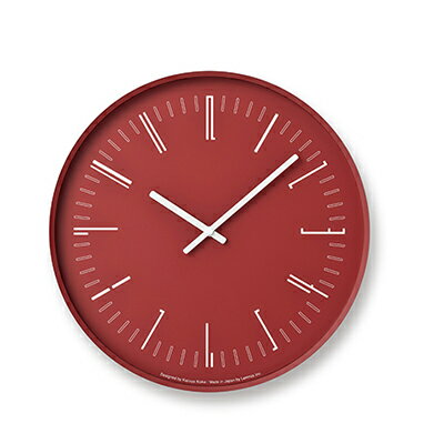 【ふるさと納税】Draw wall clock / レッド（KK18-13 RE）レムノス Lemnos 時計 工芸品 装飾品 民芸品 伝統技術 インテリア 壁掛け時計 ガラス おしゃれ アクセント