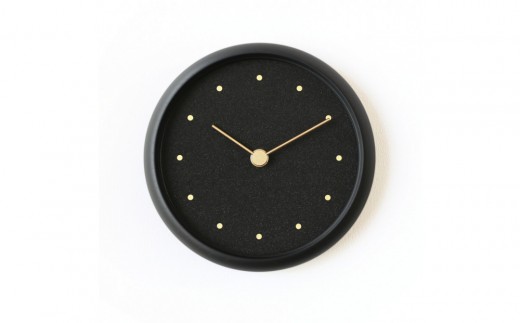 はなもっこ 掛時計 黒　ブラック 時計 金沢市 石川県 インテリア シンプル  雑貨 日用品 日用雑貨 石川 金沢 北陸 復興支援 復興応援