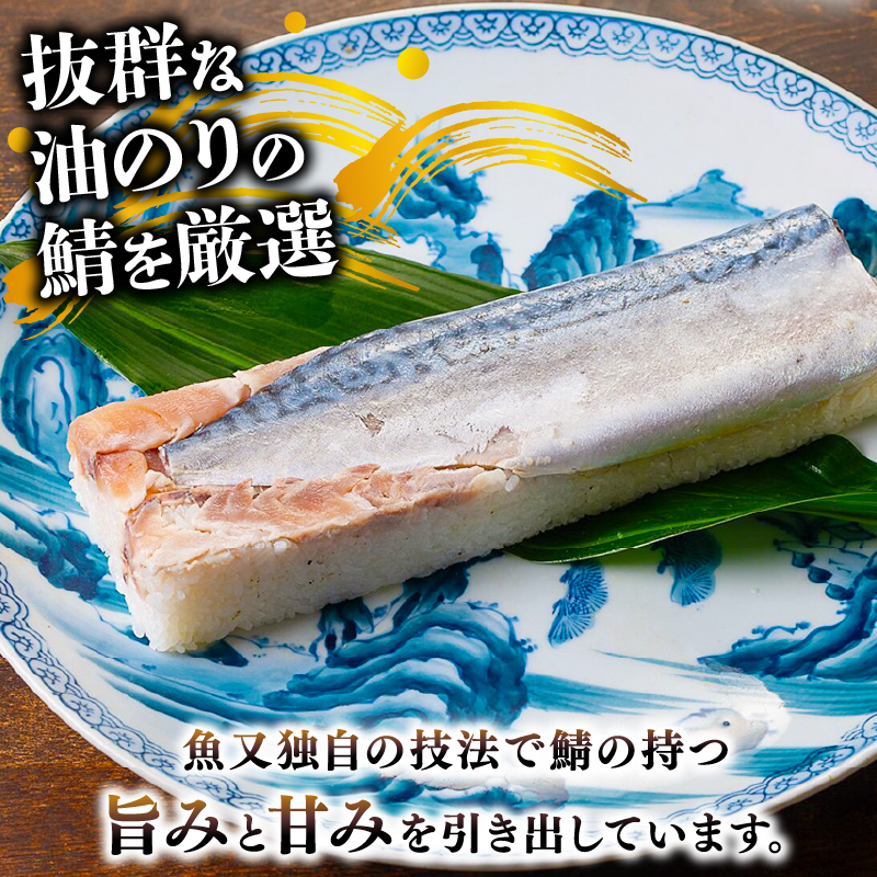 魚又代々鯖寿司 1本(900g) ( 鯖寿司 寿司 鯖 サバ さば寿司 サバ寿司 すし 海鮮 和食 京都 井手町 京料理 冷蔵 1万円 10000円 魚又 )【003】
