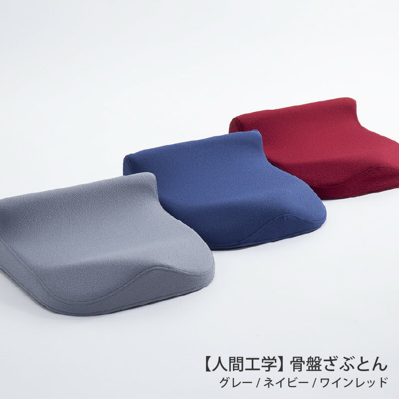 【ふるさと納税】【人間工学】 骨盤ざぶとん （グレー、ネイビー、ワインレッド）