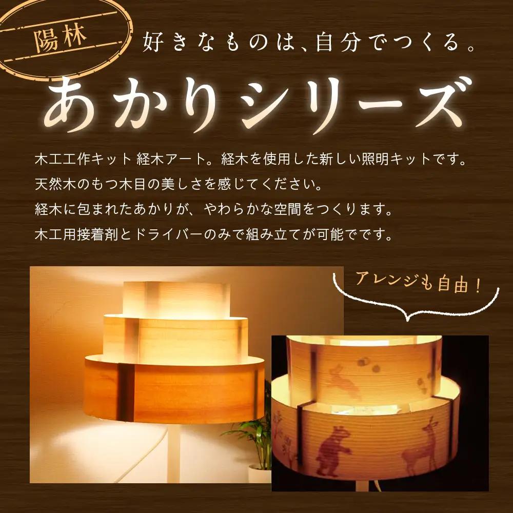 木工工作キット「陽林」 加賀谷木材 | 木工 体験 照明 インテリア DIY 木製 灯 親子 子ども ライト 家族 作る 優しい 北海道 津別町 送料無料