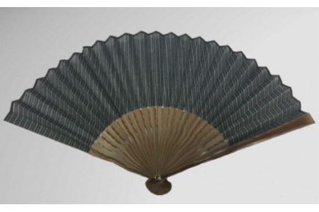 【扇子】小千谷縮 扇子 7寸(約21cm) | グレー