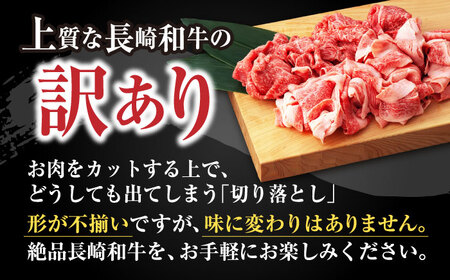 【6回定期便】【訳あり】切り落とし 赤身 モモ バラ 600g / 長崎和牛 A4～A5ランク ワケあり 小間切れ / 諫早市 / 野中精肉店[AHCW013]