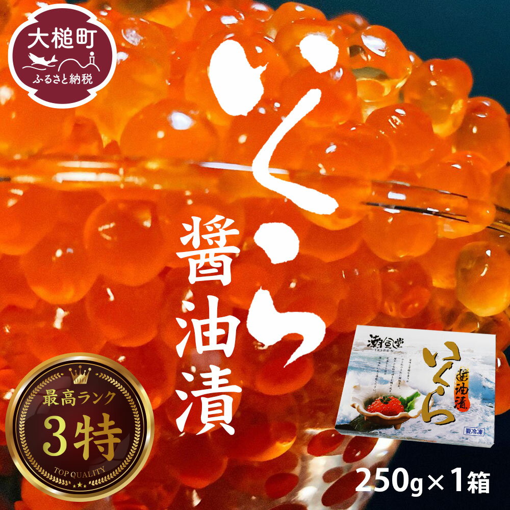 いくら 醤油漬け 国産 数量限定 250g × 1箱 冷凍 イクラ 鮭 秋鮭 魚卵 海鮮 ikura 極上品 3特 魚 サケ 鮭いくら 鮭卵 ふるさと納税いくら さけ 卵 ご飯 イクラ丼 お祝い 縁起物 食品 グルメ のし 送料無料 岩手県大槌町 TRS【10月下旬より発送】