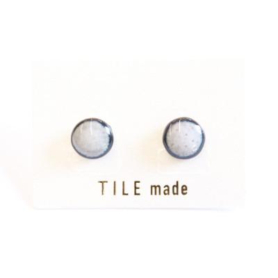 ふるさと納税 瑞浪市 【美濃焼】白むらタイルピアス(直径10mm)
