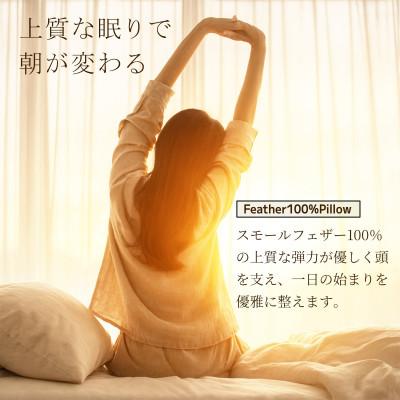 ふるさと納税 広川町 ホテル仕様 抗菌 防臭 羽根まくら 羽毛100% 国産 フェザーピロー アイボリー |  | 02