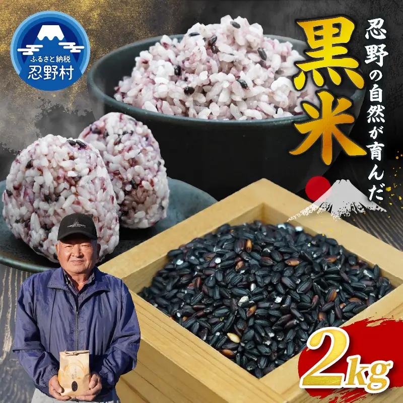 ●先行予約●【令和8年産米】【数量限定】忍野村産　黒米（2kg）