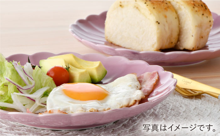 【波佐見焼】RINKA 21.5cm プレート 2枚セット ピンク【長十郎窯】 [AE33]