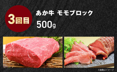 【全3回定期便】【GI認証】くまもとあか牛 食べ比べ F リブロース トモサンカク 赤身モモブロック【有限会社 三協畜産】[YCG143]
