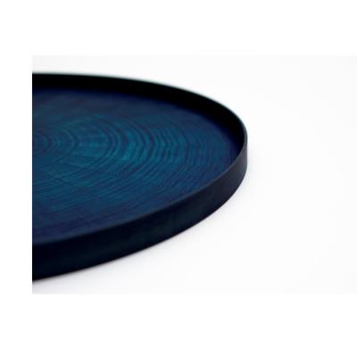 ふるさと納税 徳島市 Round RaysTray L　〜藍染〜【DR003】 |  | 01