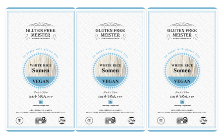 【3回定期便】 【グルテンフリー】　細くてもしっかりコシ！ 米粉そうめん グルテンフリー 米粉 そうめん 岐阜市 / 小林生麺[ANGM030]