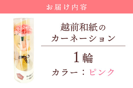 【母の日限定】母の日ギフト 越前和紙カーネーション 永遠の感謝  母の日プレゼント [e51-a004_02]【カラーピンク】