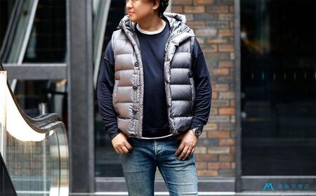 【藤巻百貨店】HOKKAIDO DOWN×CENTENA （グレー S） 北海道ダウンベスト