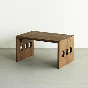 フンバリテーブル　600　琥珀色　60×40×29.5　WAプラス　大川市