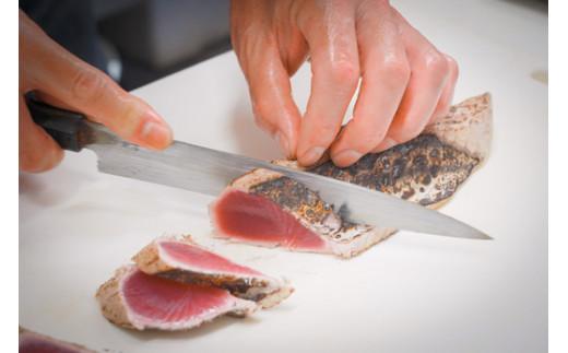 元かつお一本釣り漁師がつくる！かつおの炙り焼きタタキ〈冷凍〉(2〜3人前) とみぃの台所