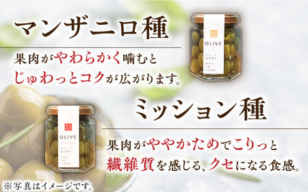 食べ尽くし！【11月中旬から順次発送】オリーブオイル100ml×2種 & オリーブ塩水漬け2種（瓶タイプ） ギフト ドレッシング 簡単 レシピ 広島県産 江田島市/瀬戸内いとなみ舎合同会社[XBB01