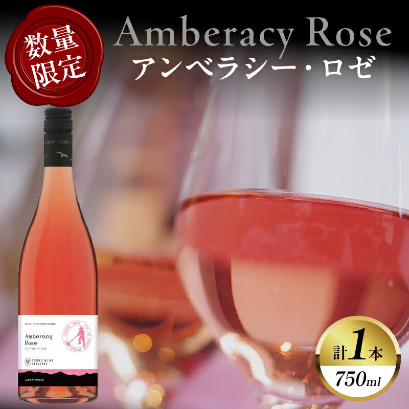 【ふるさと納税】【数量限定】アンベラシー ロゼ 計1本 国産 酒 アルコール 飲料 都農ワイン 辛口 果実酒 ぶどう 家飲み 肉料理 BBQ おつまみ パーティー お祝 ご褒美 記念日 おすすめ ギフト プレゼント 贈り物 贈答 常温 宮崎県 都農町 送料無料