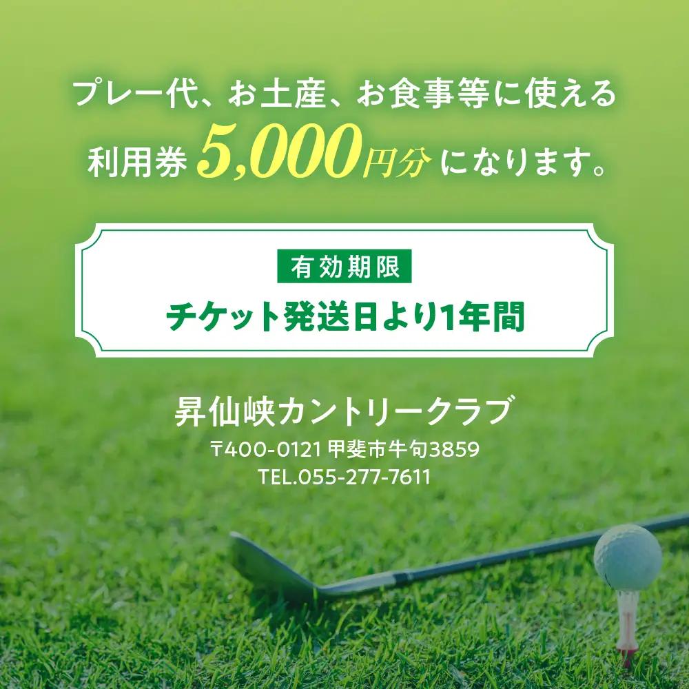 昇仙峡カントリークラブ ゴルフ施設利用券B 5,000円分 山梨 ゴルフプレー券 