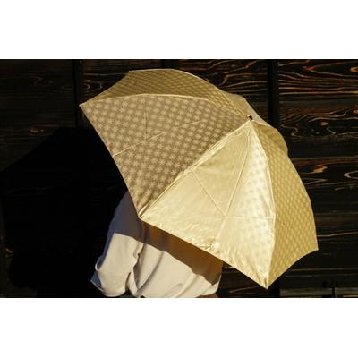 ふるさと納税 古河市 雪華模様の折り畳み傘(サイズ55cm)カラー:ベージュ | 傘 かさ 折りたたみ傘 _BL03