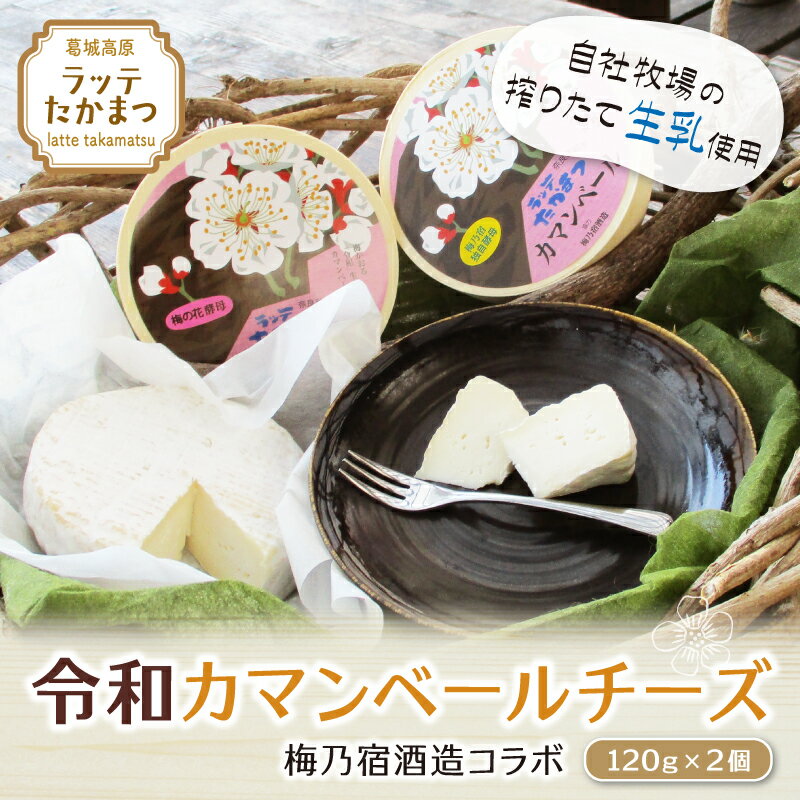 【ふるさと納税】（冷蔵） ラッテたかまつ 令和カマンベール チーズ2個 梅乃宿酒造 コラボ ／ 奈良県 葛城市