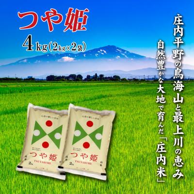 ふるさと納税 酒田市 令和7年産 山形県庄内米　つや姫 精米 4kg(2kg×2袋)