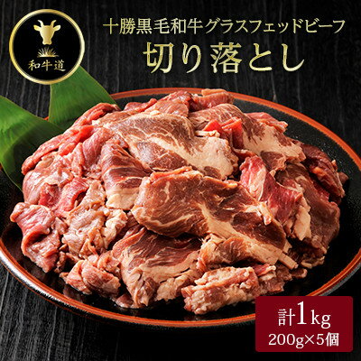 【ふるさと納税】【毎月定期便】十勝姫切り落とし 1kg 国産 黒毛和牛 グラスフェッドビーフ全6回【配送不可地域：離島】【4071599】