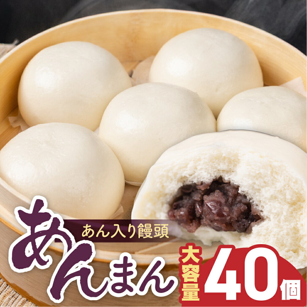 【ふるさと納税】あん入り饅頭40個 2kg あんまん 冷凍 電子レンジ 温めるだけ せいろ 簡単 卵不使用 乳成分不使用 アレルギー 学校給食 おやつ ごはん 国産 愛知県 豊橋市 訳あり 簡易包装 10000円 1万円