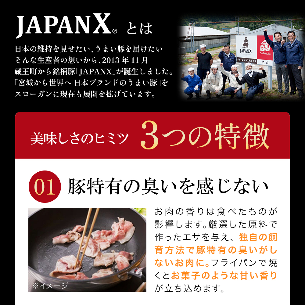 JAPAN X 豚肩ロース2mmスライス/計2kg　【04301-0047】