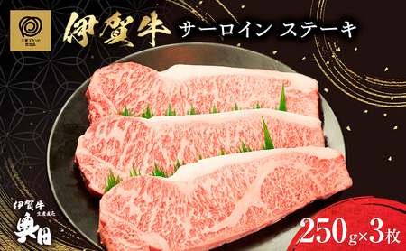 伊賀牛 サーロイン ステーキ 250g 3枚 伊賀牛