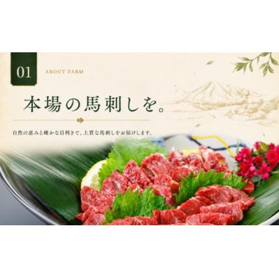 ふるさと納税 伊那市 馬刺し 4種セット 500g(赤身、フタエゴ、サガリ、トロユッケ) 希少部位 馬肉 冷凍 真空パック |  | 01